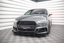 Audi S3 Sportback 8V Facelift 2016-2019 Street Pro Frontsplitter + Flaps V.1 Maxton Design
